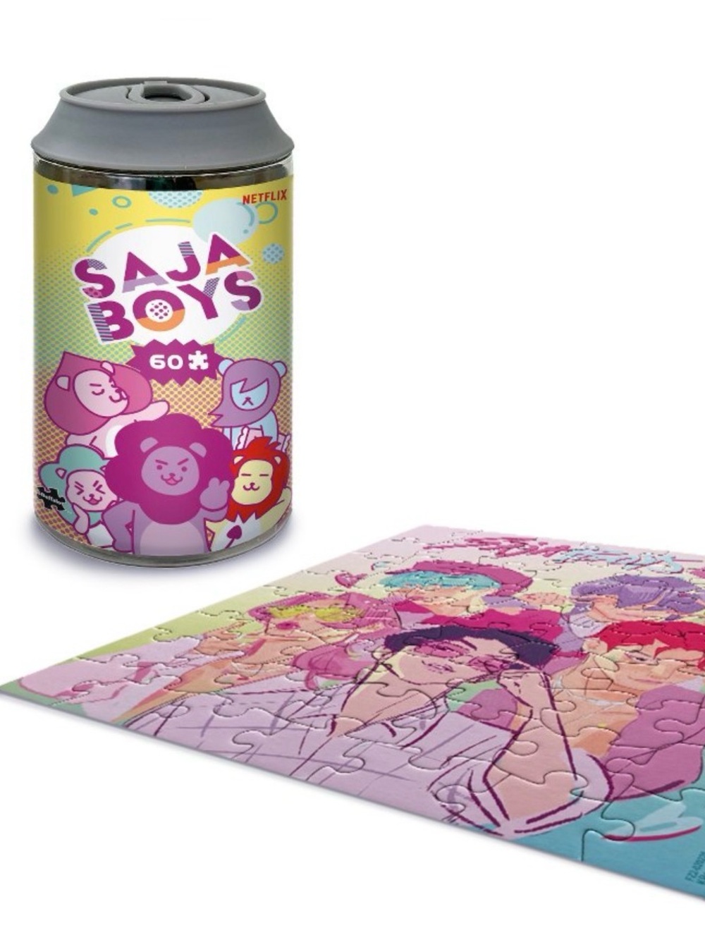 KPop Demon Hunters: Saja Boys Soda Pastel
Puzzle 60pc Can